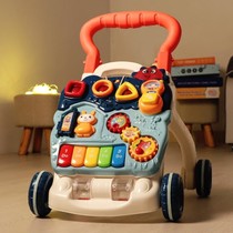 Walker two-in-one trolley anti-rollover O-leg baby learn to walk 6 baby toys 7-18 months