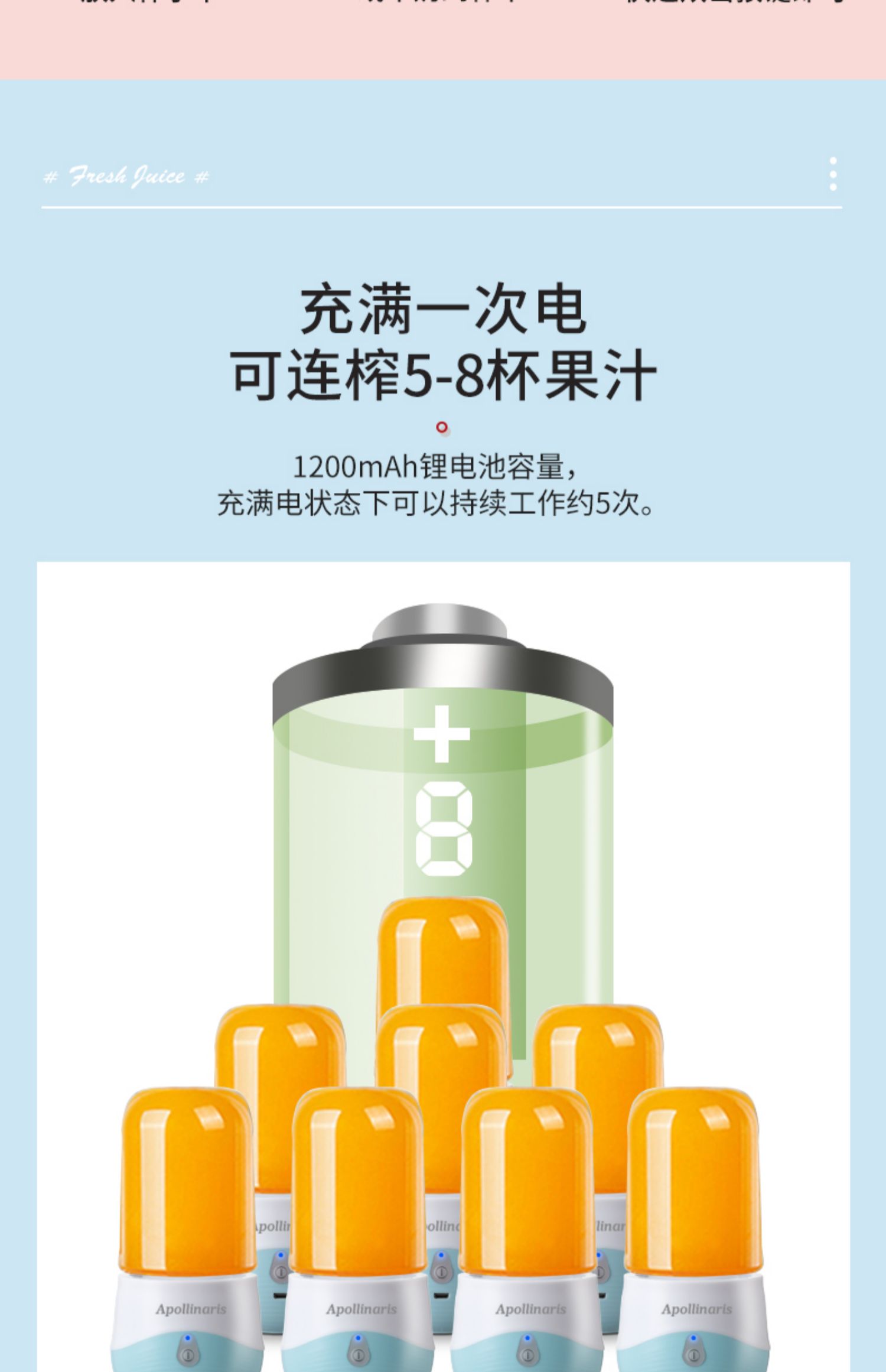 【4刀头】英国大牌便携榨汁机