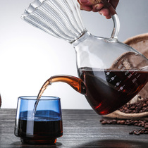 Five housework coffee pot High temperature resistant open flame glass pot Integrated spiral filter Hand punch pot Sharing pot