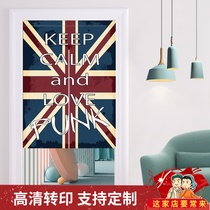 Nordic style living room bedroom bathroom occlusion canvas free hole half curtain Dining room personality partition door curtain custom tide