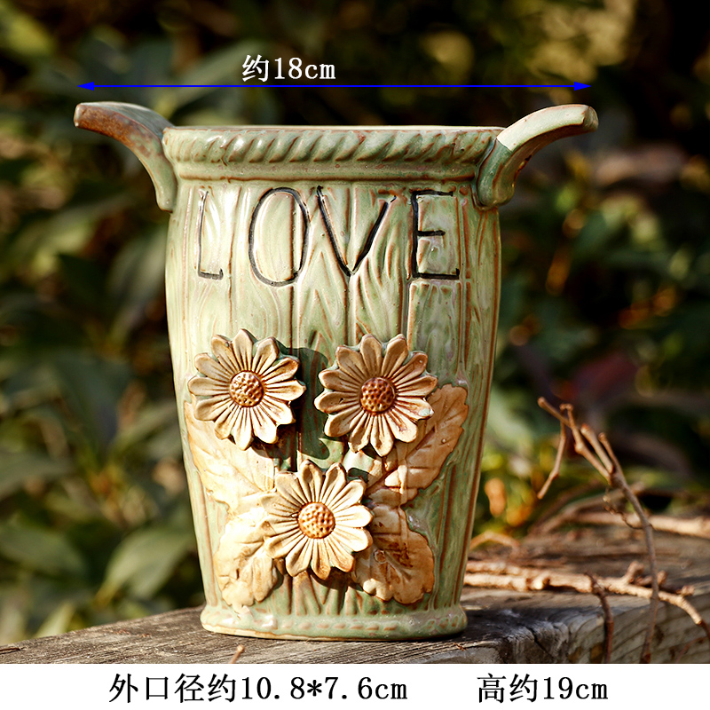 End fleshy flowerpot ceramic glaze K express it in owl zhuang zi special offer a clearance package mail big flower POTS indoors contracted