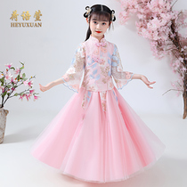 Hanfu girl summer dress Chinese style super fairy costume children elegant dress Tang suit new spring and autumn suit women Spring Suit