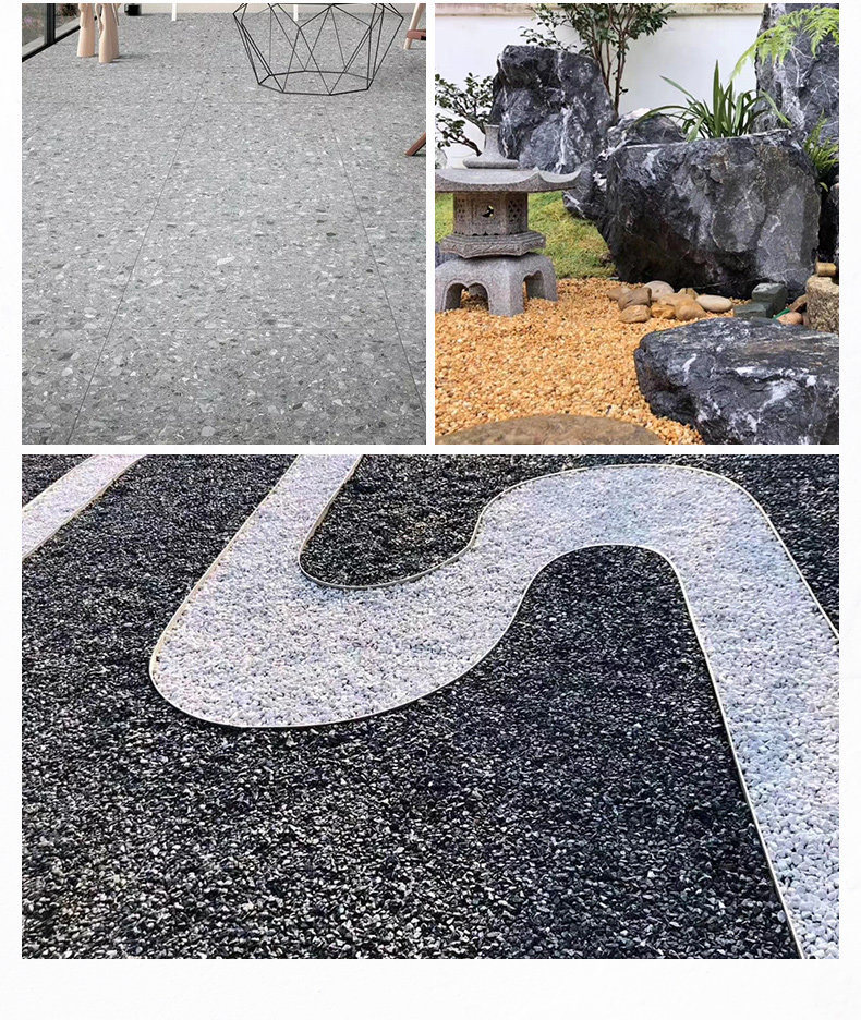 水磨石彩色石子地面外墙水刷石骨料材料白色石子瓜米石小砾石石头