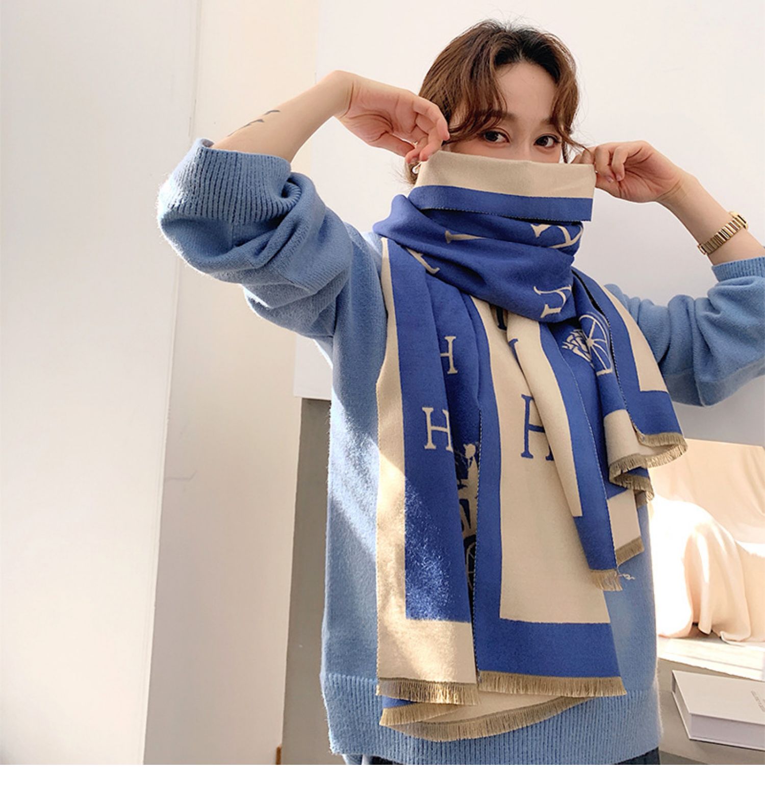 2020新款网红围巾女冬季爆款加厚保暖百搭韩版大披肩羊绒羊毛围脖