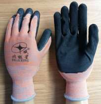 Polaris Foam King Gloves Yellow Yarn Black Glue Non-slip Wear-resistant Soft Universal Full 120 Double Discount 840 Double Pack