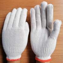 Hongxiang 450g red-edged spun yarn gloves white cotton yarn conventional sub-finger universal full 120 double discount 720 double pack