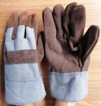 Short welding gloves with a total length of 25cm gray sub-fingers heat-resistant and scalding-resistant lightweight full 100 double discount 400 double packs
