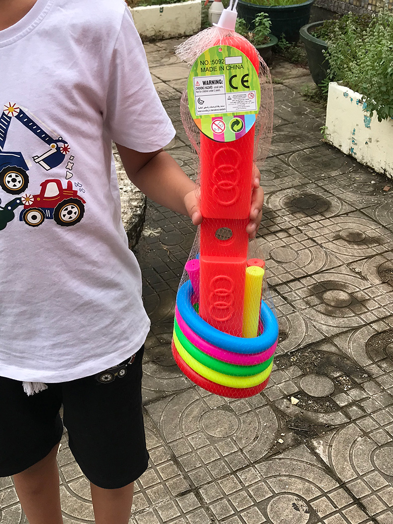 套圈圈玩具儿童套柱幼儿园雪糕桶套圈道具户外游戏地摊套环跳房子