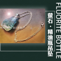 Fluorite essential oil wishing bottle pendant necklace natural crystal open portable accessories
