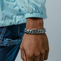 CHALAVRODW Cuban bracelet European and American trend Bracelet Men hip hop Cuban chain female couple bracelet