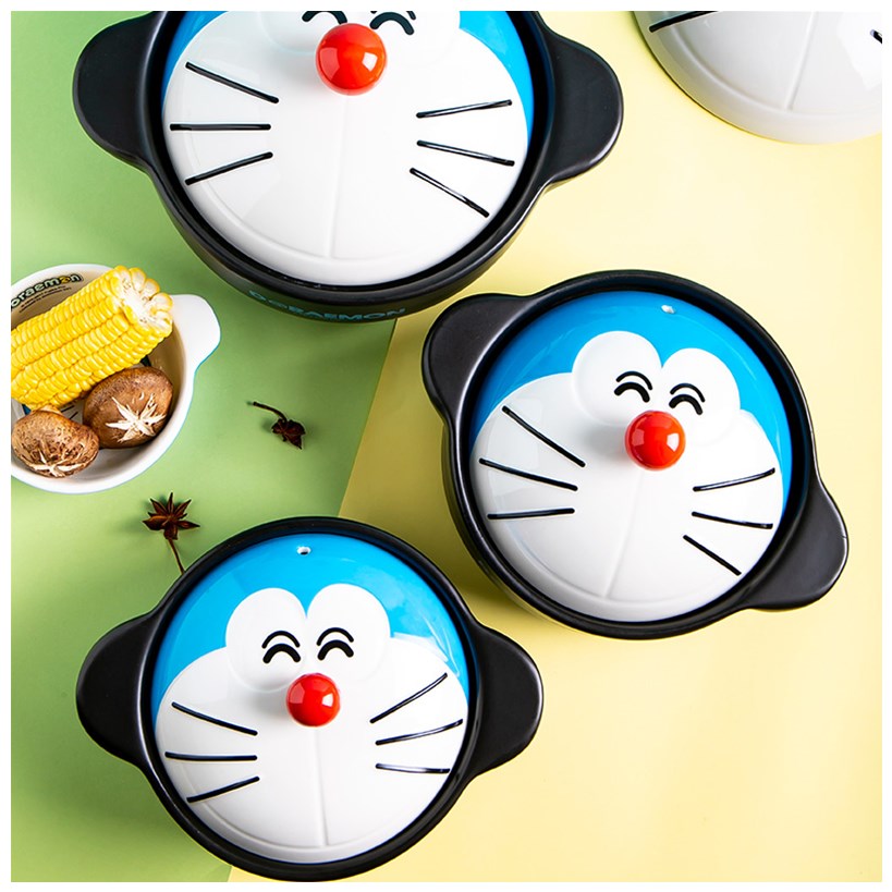 Doraemon ceramic casseroles, high - capacity fire high - temperature cooking porridge soup pot stew pot soup boil household kitchen'm burning gas