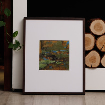 Black chicken wings solid wood picture frame Outer frame Wash photo plus photo frame wall puzzle mounting a4 Any size custom tenon and mortise and tenon