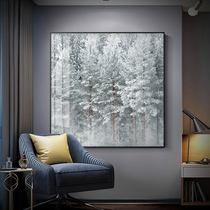 Modern simple living room sofa background wall light luxury decorative painting restaurant porch corridor landscape hanging picture square