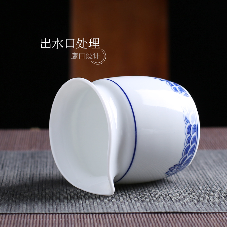 Jingdezhen up the fire which hand made blue and white porcelain tea tea tea set points exchanger with the ceramics fair keller cup and glass