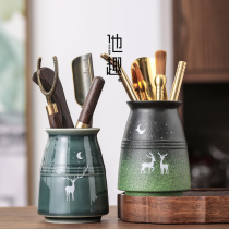 He anecdotes with a deep view of the Lucha Tea Road Six Suits Home Pure Brass Kongfu Tea Ceremony Tea Set Accessories Great Whole Black Sandalwood