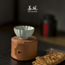 Muyan Ru kiln open film can raise teacup Jingdezhen tea set owner Cup handmade personal tea single Cup kung fu tea cup