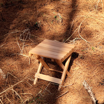 Outdoor travel portable picnic picnic picnic Folding Maza camping Camping solid wood stool Leisure fishing household bench