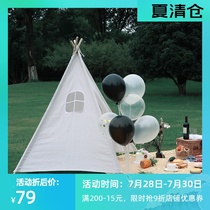 Small tent cotton and hemp outdoor picnic Net red shooting decoration props Indoor Indian house Childrens game house