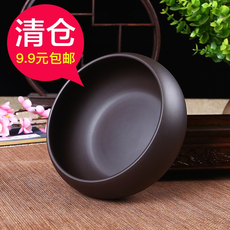 Purple sand tea wash to kung fu tea cups to wash washing bowl in hot water jar size writing brush washer ashtray pot basin.