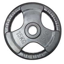 Three-hole clutch bag plastic iron barbell piece dumbbell 5cm large hole fitness equipment