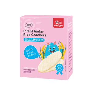 婴尚婴儿标准米饼无添加宝宝零食辅食儿童小吃婴幼儿磨牙饼干6月+