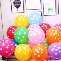 Candy Round Point Balloon Birthday Party Party Birthday Arrangement Decoration Polo Dot Round Latex Balloons Dessert Terrace