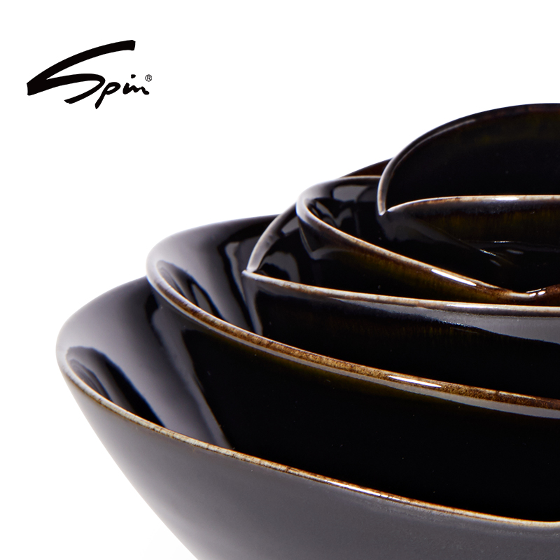 Spin black roses a fold to use fruit bowl household melon seed plate dry fruit bowl sitting room tea table compote creative candy dishes