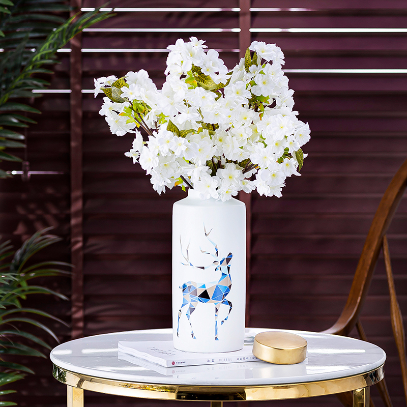 Nordic light vase key-2 luxury furnishing articles sitting room table TV ark, hydroponic flower arranging flowers ceramic creative decorations