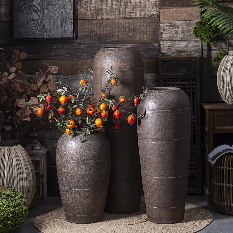 Pure manual jingdezhen ceramic landing big vase furnishing articles furnishing articles restoring ancient ways I and contracted sitting room household flower arrangement