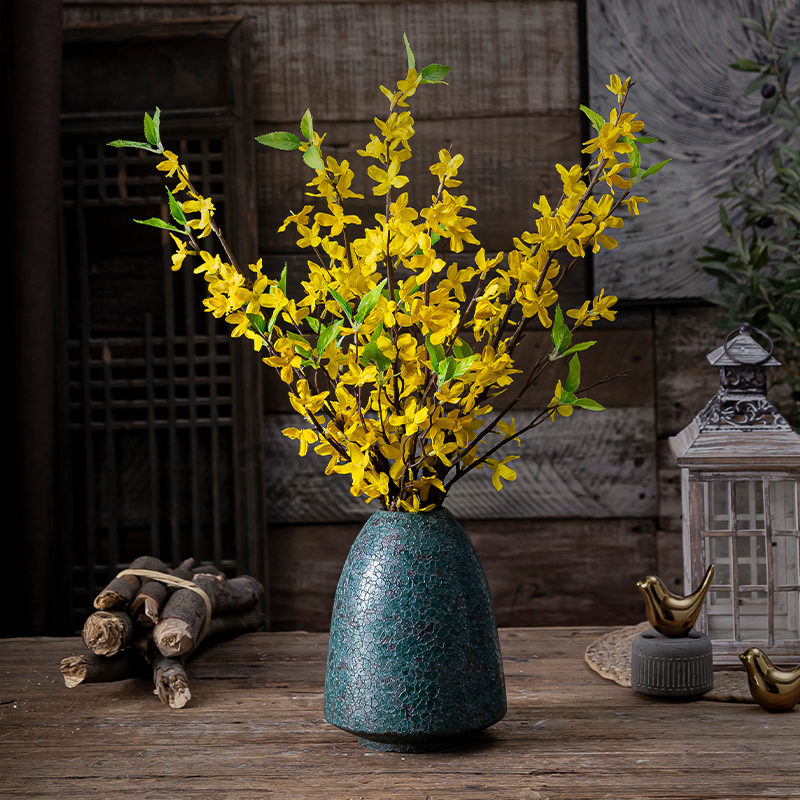 Coarse pottery vases, ceramic flower implement restoring ancient ways manual pottery pot soil dried flowers sitting room zen Japanese home furnishing articles