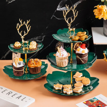 Light luxury Feng shui fruit plate Ceramic salad bowl Household creative modern living room coffee table Net red ins fruit bowl candy plate