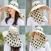 Sun hat female summer cycling sun protection fisherman cap anti-UV bright eaves solar cap breathable face mask