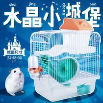 Hamster Supplies suit fully equipped cage Villa Double Layer Big size Small house Double rat cage full set of package coves