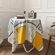 Nordic small tea table cloth cotton linen minimalist sofa cover cloth rectangular home table cloth art desk ins students