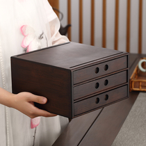 Pu-erh Tea Containing Box Tea Cake Rack Tea Knife Tea Knife Tea Needle Tea Cone Tool Bamboo Drawer Sub Tea Tray Tea Dish Accessories