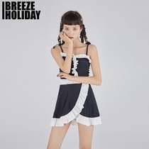 Japanese swimsuit 2021 new belly thin small chest gathered students Conservative split skirt style hot spring swimsuit women