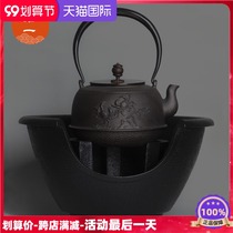 Rock one casting Japanese iron pot silver pot copper pot teapot outdoor special cast iron blast stove large carbon stove household