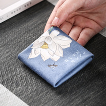 Hidden tea edge kung fu tea towel tea cloth water thickening tea set tea table cloth special rag Zen tea table accessories