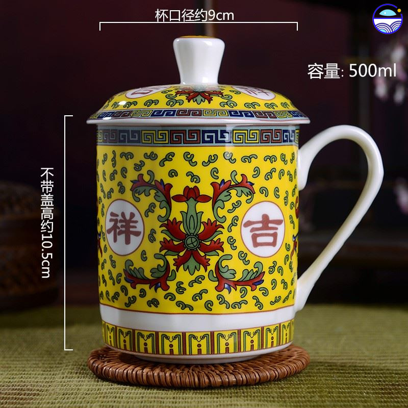 High - grade ltd. office jingdezhen ceramics single blue and white porcelain has a large reception of Chinese porcelain cups lid cover