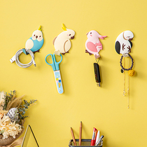 Creative animal hook behind the door strong incognito wall hanging wall cute hole-free hanging hook household key sticky hook