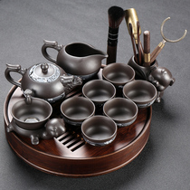 Gov tea suit Home minimalist Purple Sand Tea Cup Retro Tea Tray Teapot Lid Bowl Tea tea Creative Tea Road Modern