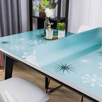 Tablecloth waterproof and oil-proof disposable Nordic Net red table mat pvc home living room coffee table mat rectangular anti-hot thick