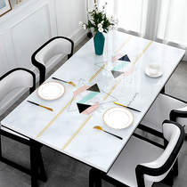Tablecloth waterproof anti-hot and oil-proof disposable Nordic light luxury pvc table mat modern simple coffee table mat anti-hot thick