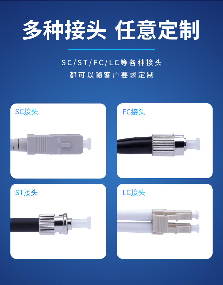 carrier class 3m fc-fc gigabit multimode dual core fiber jumper lc-sc-fc 10 gigabit fiber om2 pigtail 5m / 10m