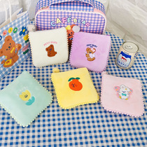 Sanitary napkin storage bag ins girl heart cute mini student portable aunt towel bag Korea menstrual bag