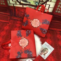 Four sets of bags to marry accompanied by wedding bed with big red wedding dress for summer by cashier bag non-woven fabric