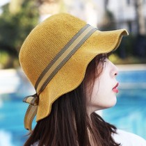 Suitable for face small hat cotton linen washable folding fisherman hat woman spring and summer sun hat large eave 100 hitch