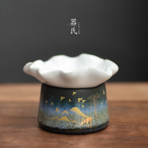Jis star deer tea leak net ceramic tea filter tea compartment home creative kung fu tea set accessories tea filter