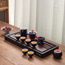 Jis court tea set set home living room meeting ceramic kung fu tea set Bowl teapot whole set of gift box
