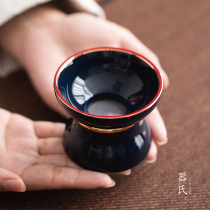 Jis court ceramic tea leak Group household tea filter kung fu tea set tea filter tea set accessories tea filter